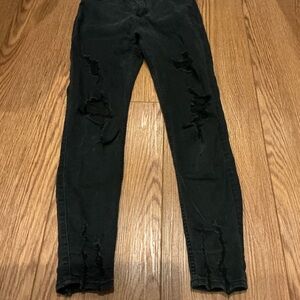 Hollister Black Distressed Skinny Jeans